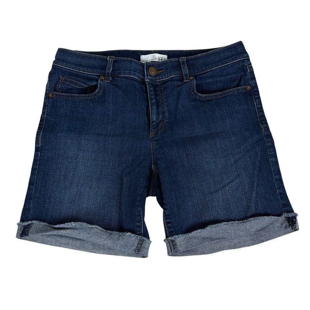 Loft Dark Wash Bermuda Shorts size 6